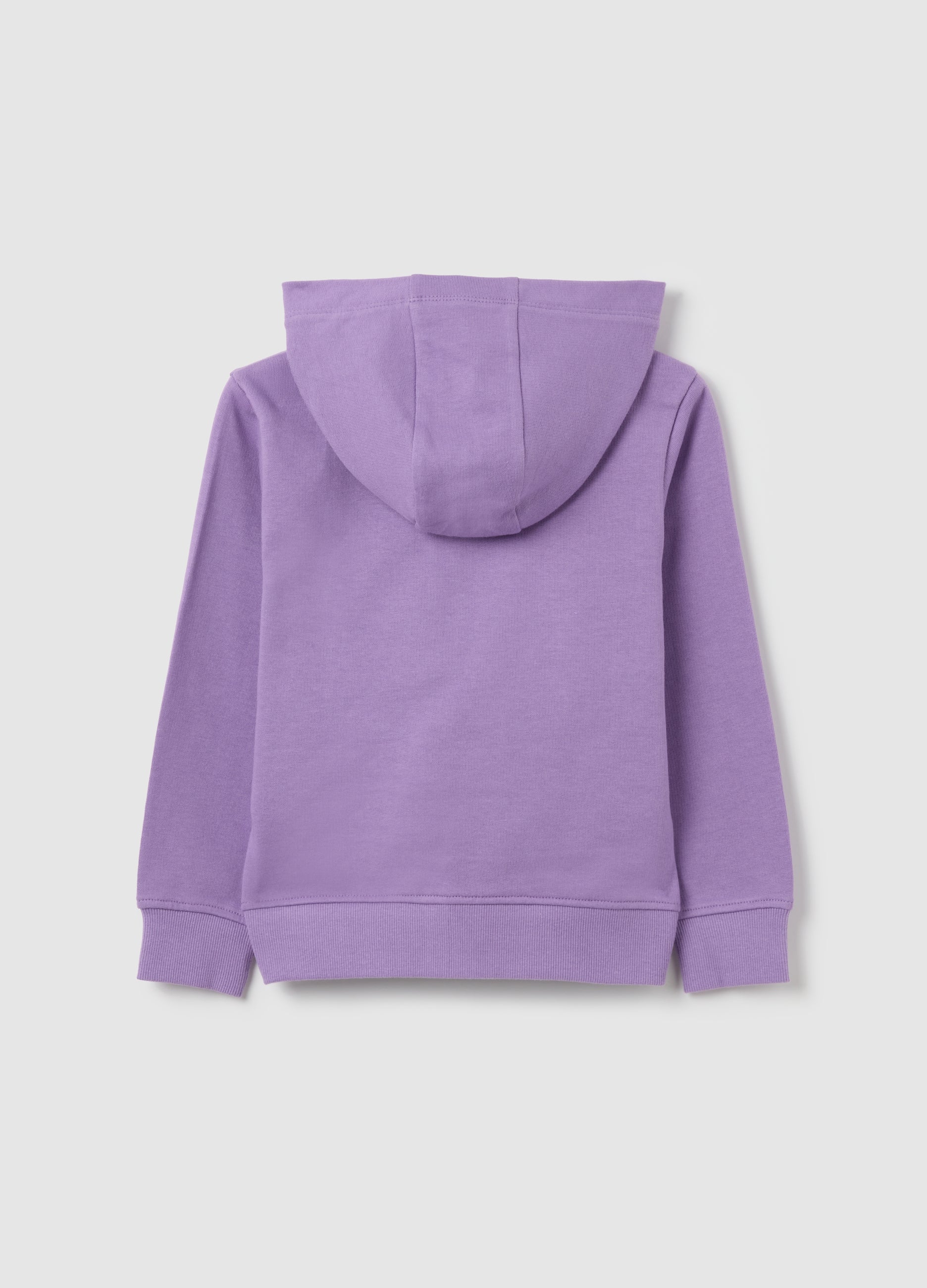 OVS Girls' Sweatshirt In Pure Purple Cotton With Regular Fit