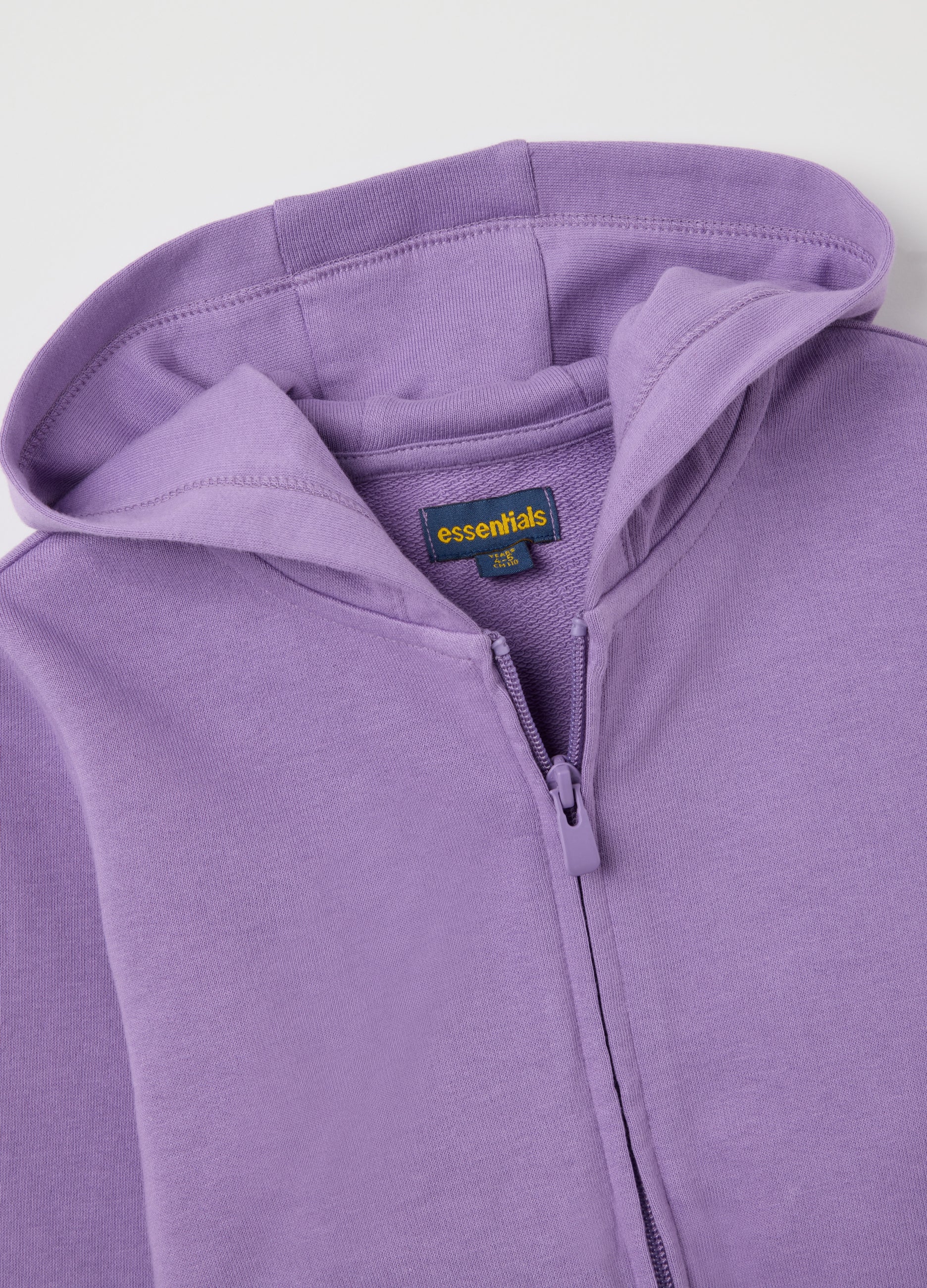 OVS Girls' Sweatshirt In Pure Purple Cotton With Regular Fit