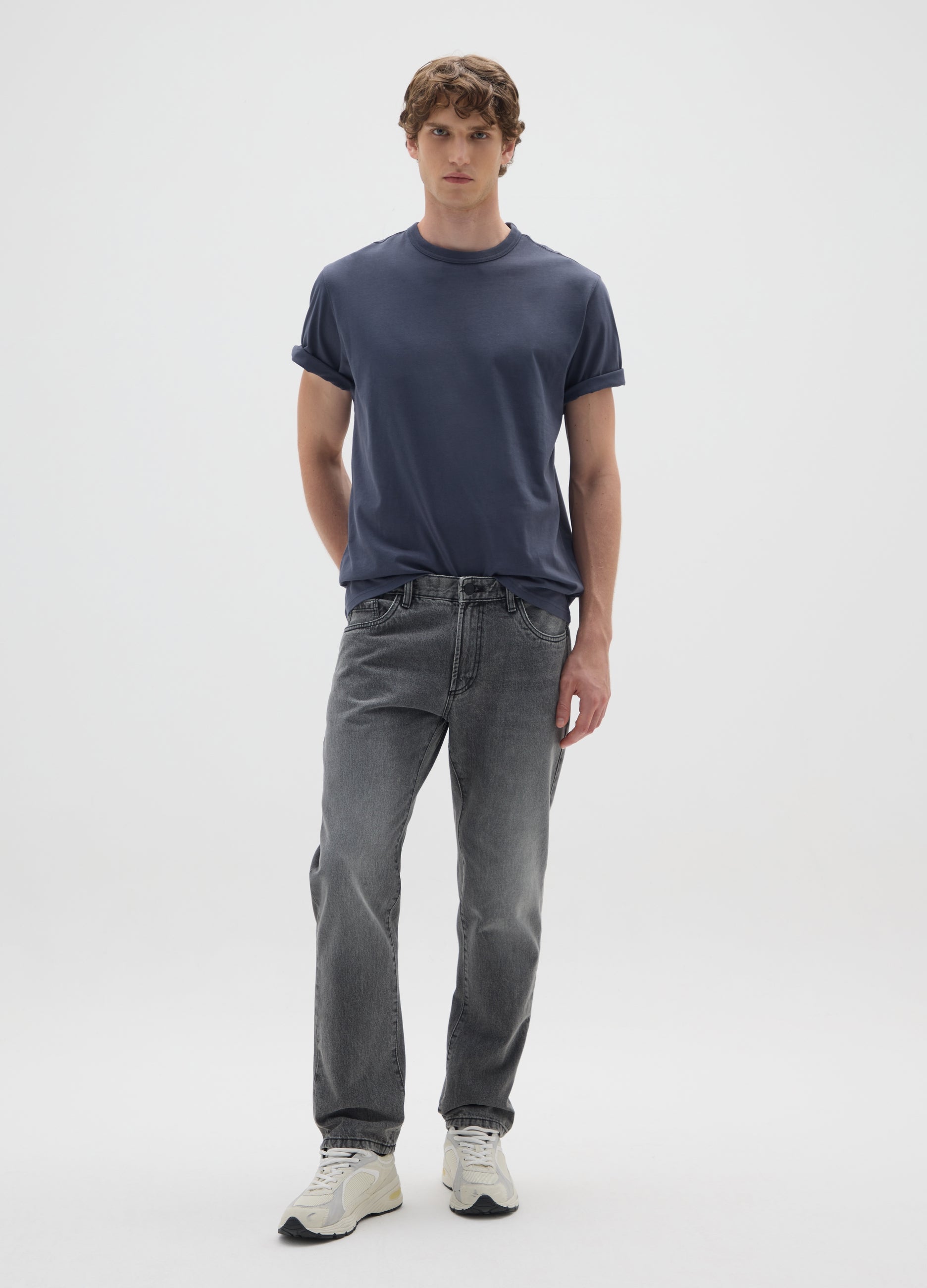 OVS Blue Pure Cotton T-Shirt With Regular Fit