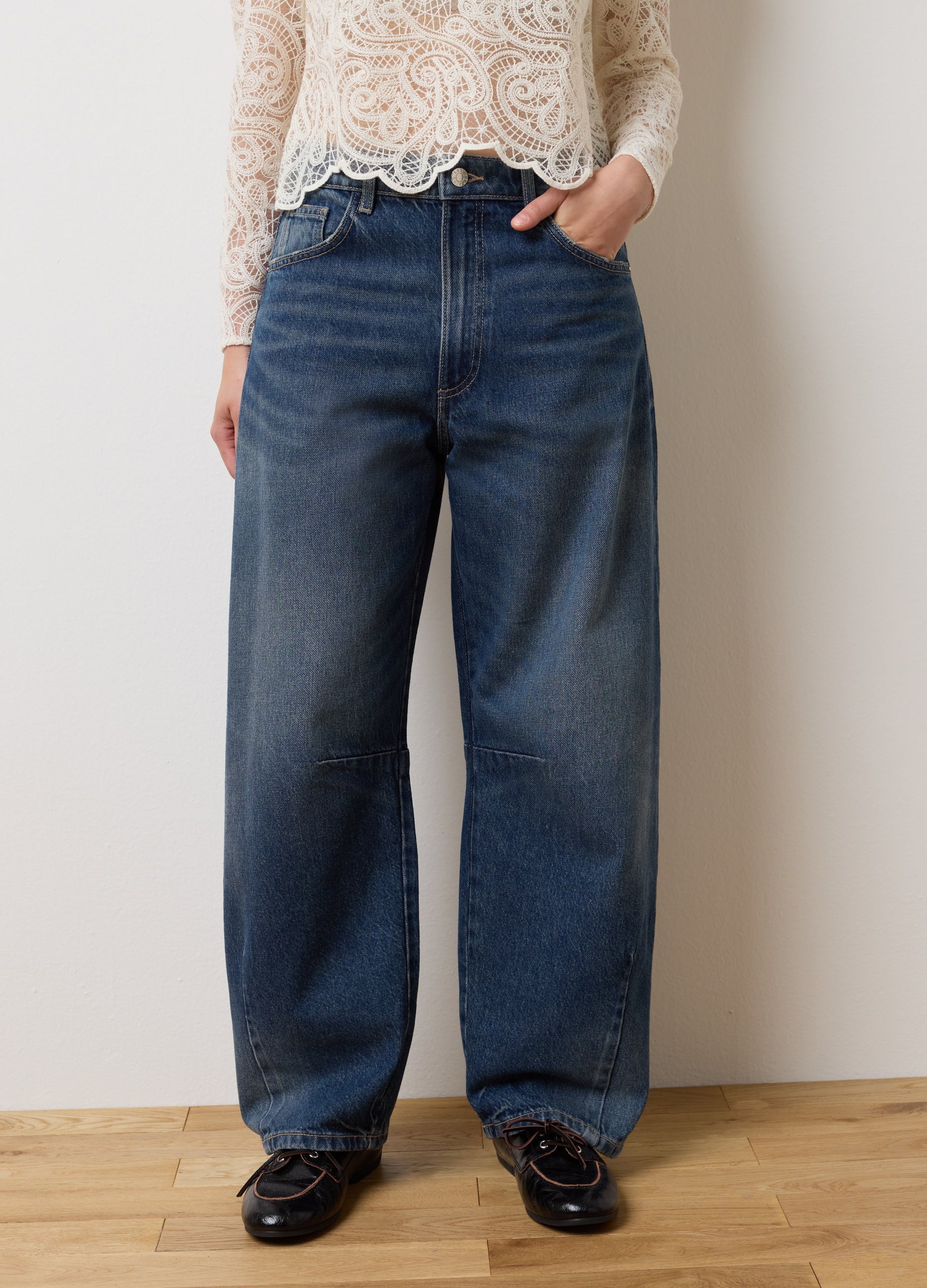 OVS Balloon Blue Cotton Jeans