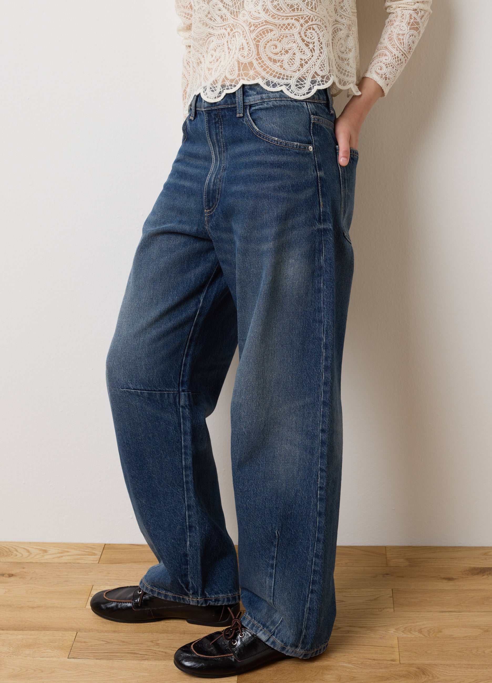 OVS Balloon Blue Cotton Jeans
