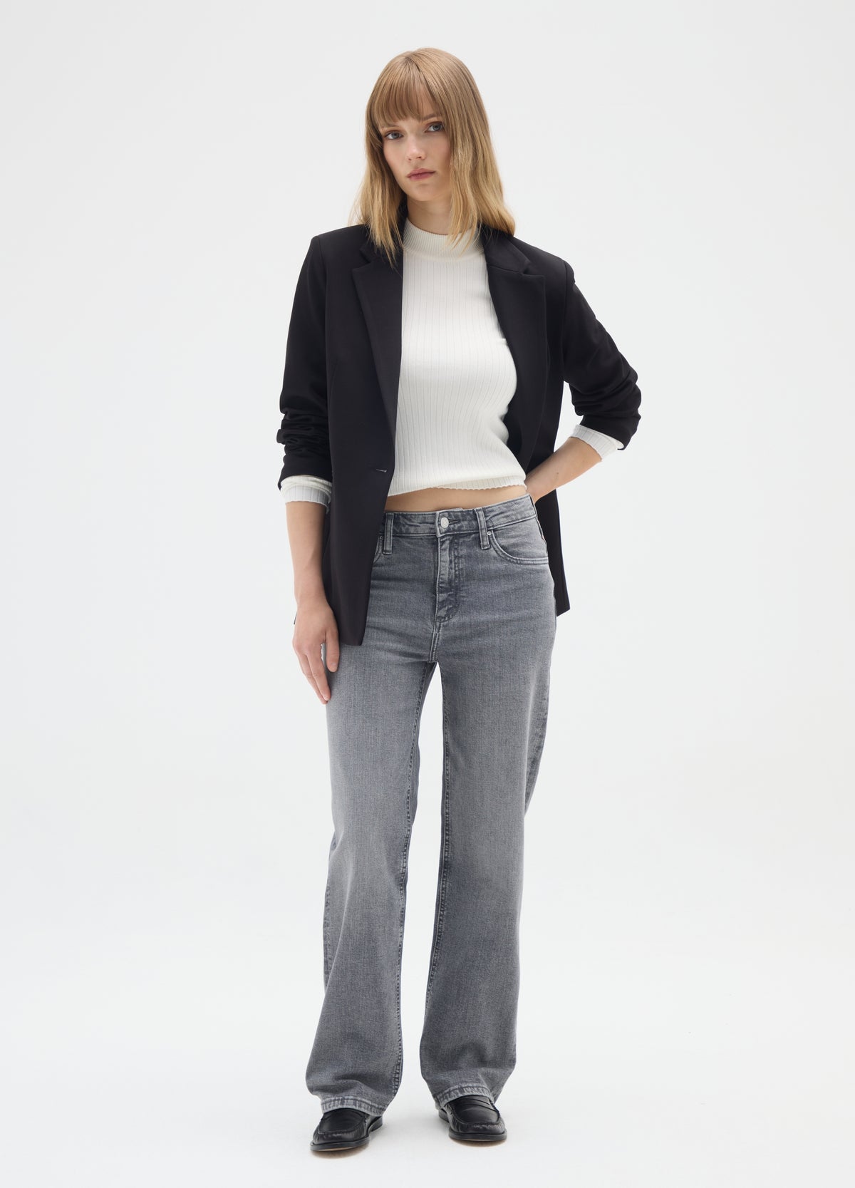 OVS Grey Stretch Regular Waist Jeans