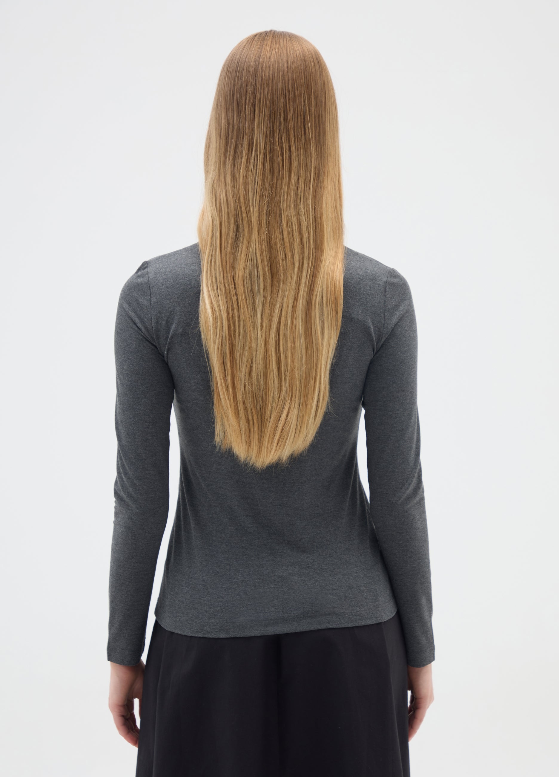 OVS Grey Long-Sleeve Shirt In Stretch Viscose