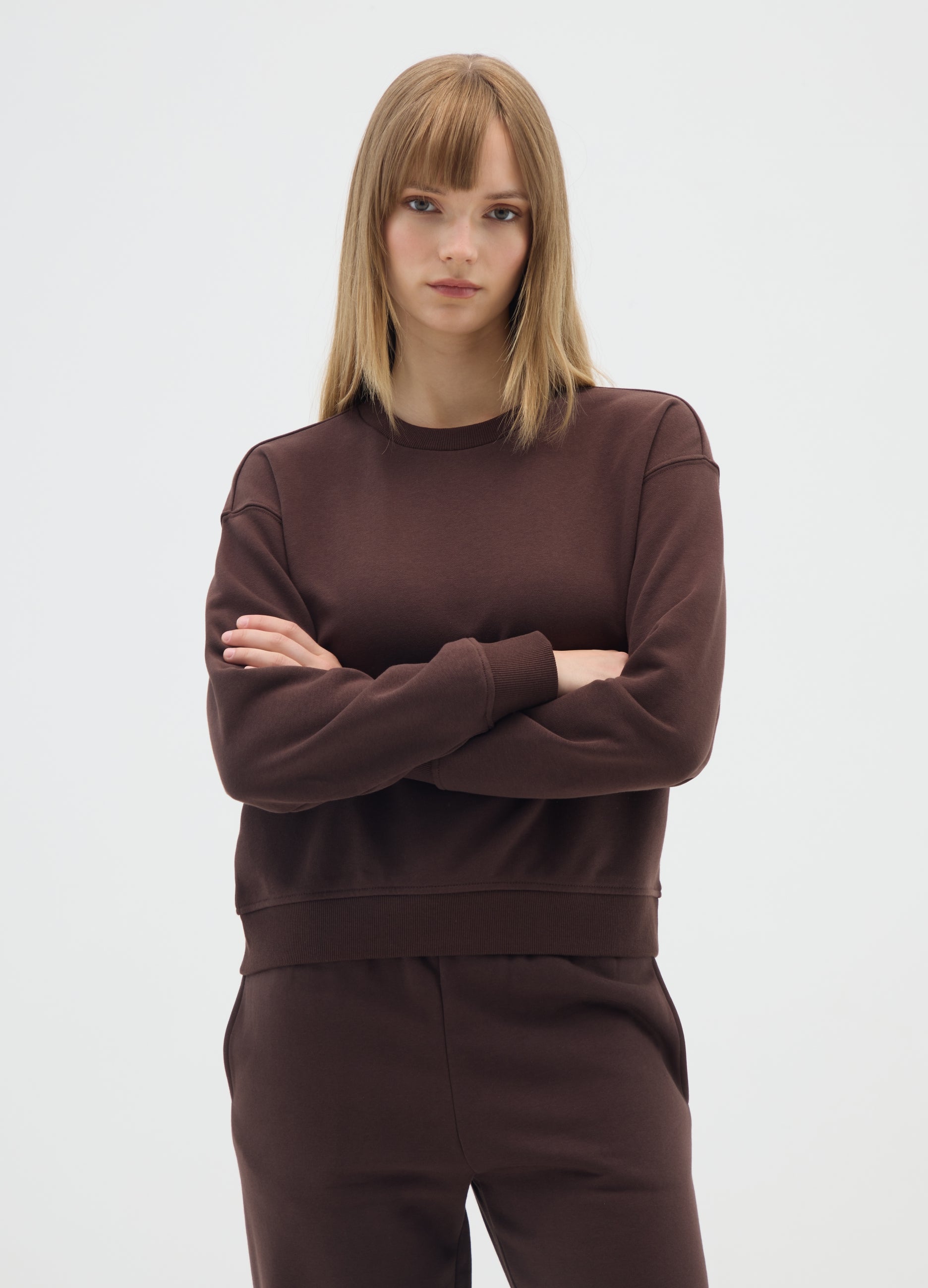 OVS Crew Neck Cotton Blend Sweatshirt