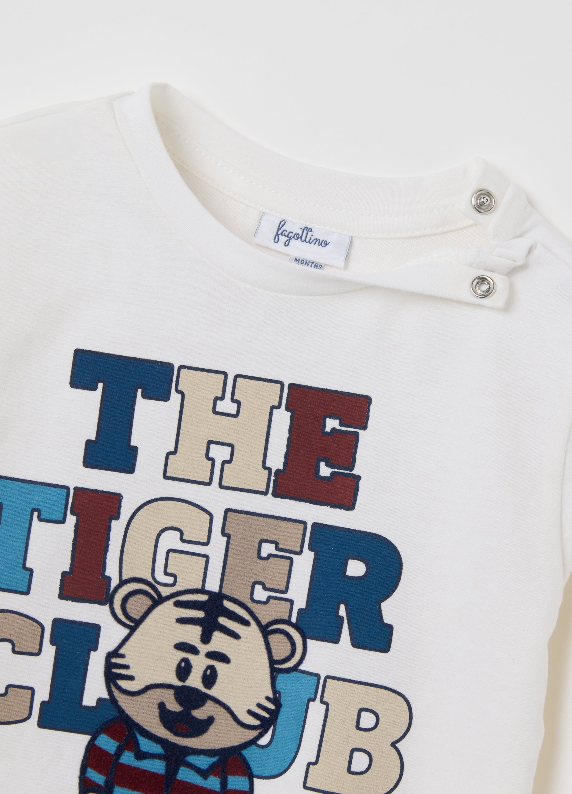 OVS White Pure Cotton Children'S T-Shirt With Print