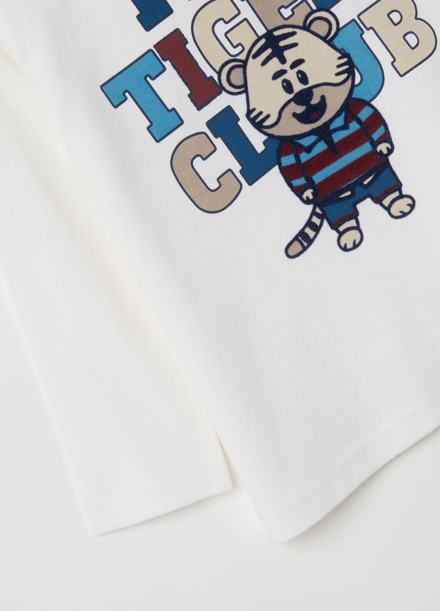 OVS White Pure Cotton Children'S T-Shirt With Print