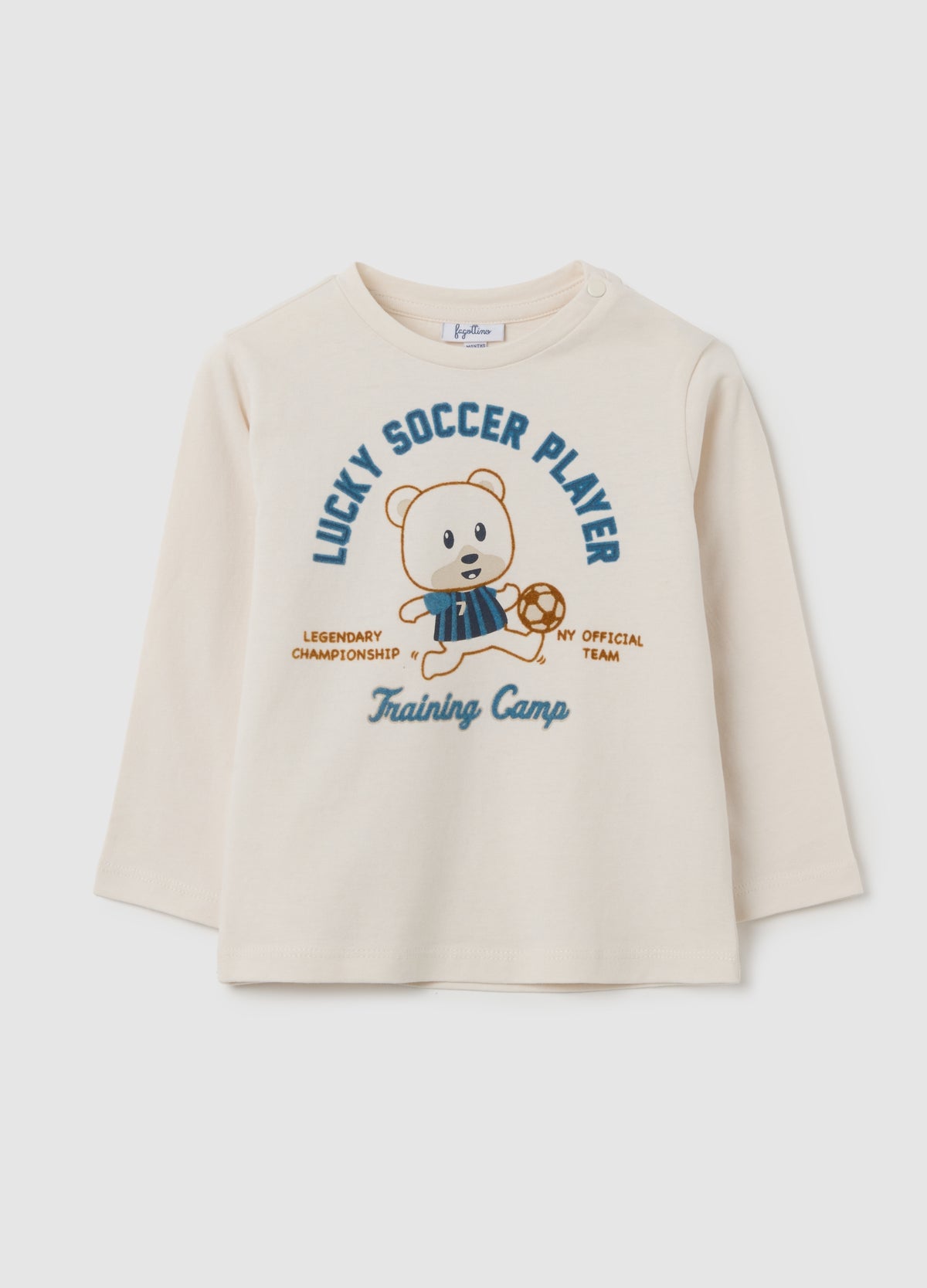 OVS Children'S Beige Pure Cotton T-Shirt With Print