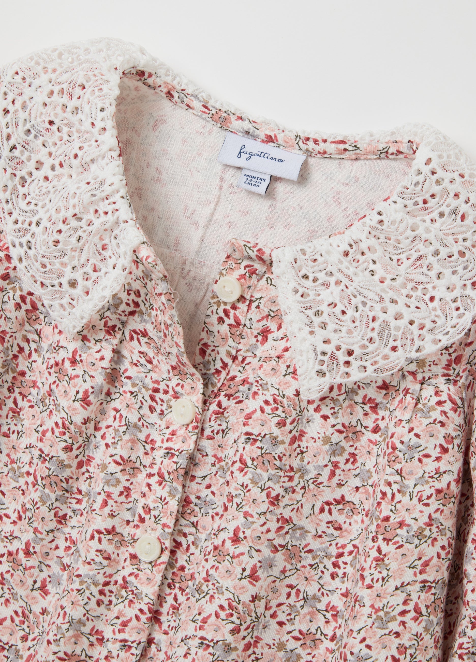 OVS Regular Fit Floral Shirt For Girls With Buttons