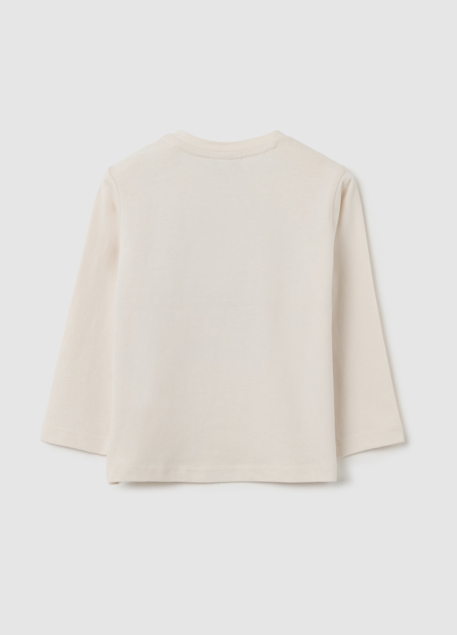 OVS Children'S Beige Pure Cotton T-Shirt With Print