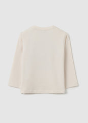 OVS Children'S Beige Pure Cotton T-Shirt With Print