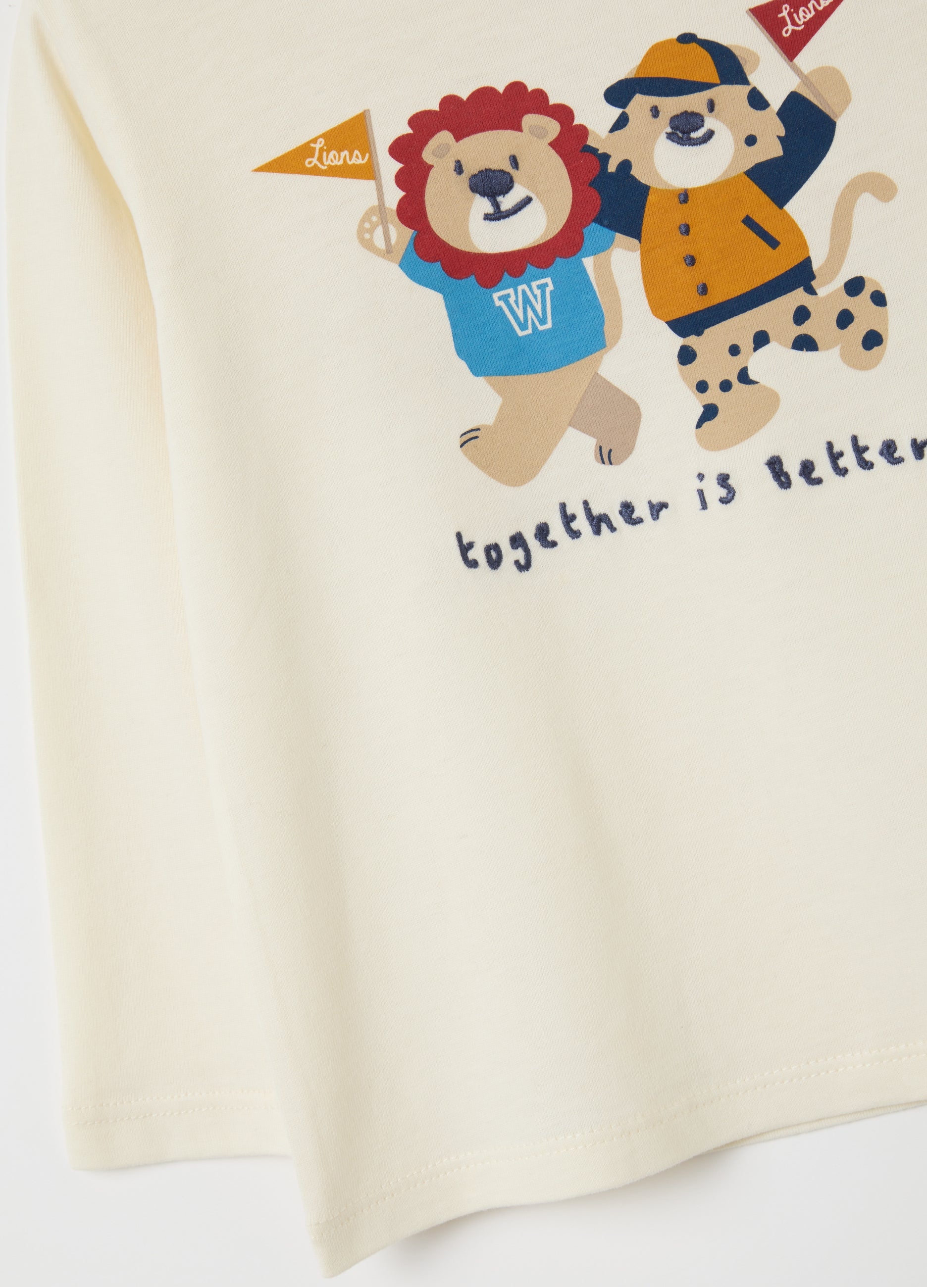 OVS Pure Cotton Beige Regular Fit Baby T-Shirt