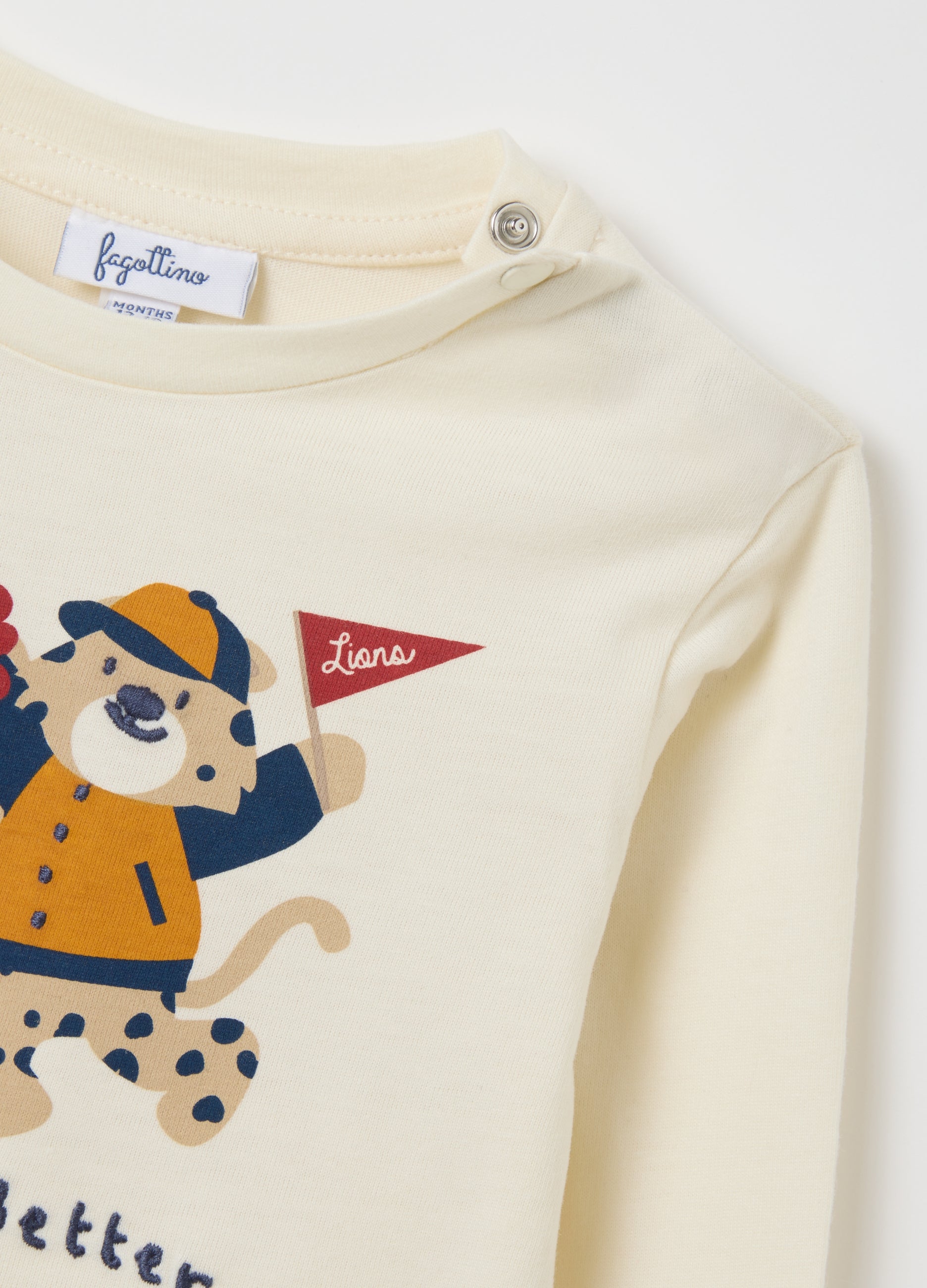 OVS Pure Cotton Beige Regular Fit Baby T-Shirt