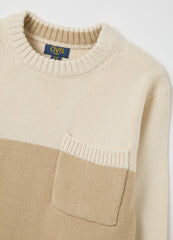 OVS Beige Regular Fit Children'S Sweater In Cotton Blend
