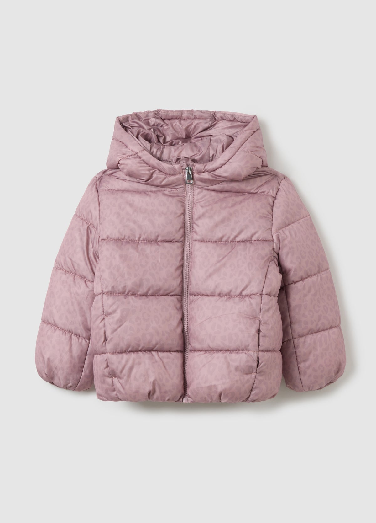OVS Girls' Padded Pink Jacket In Fabric With Zip And Buttons