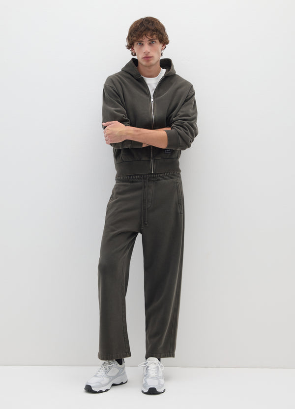 OVS Black Cotton Blend Hoodie With Zip