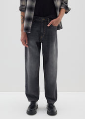 OVS Grey Cotton Baggy Jeans