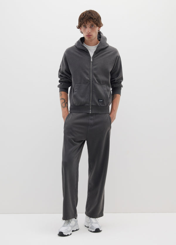 OVS Black Cotton Blend Hoodie With Zip
