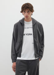 OVS Black Cotton Blend Hoodie With Zip