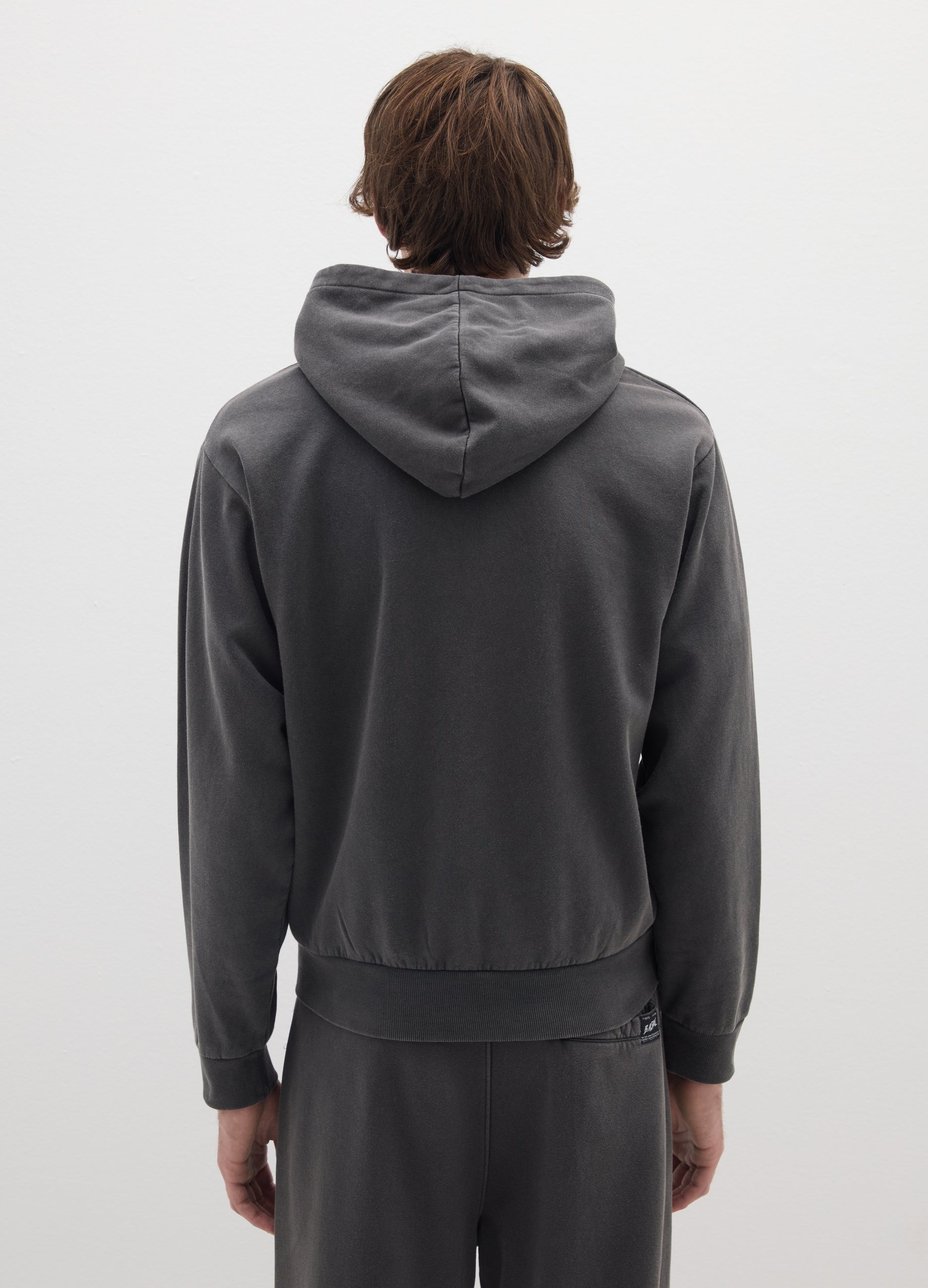 OVS Black Cotton Blend Hoodie With Zip