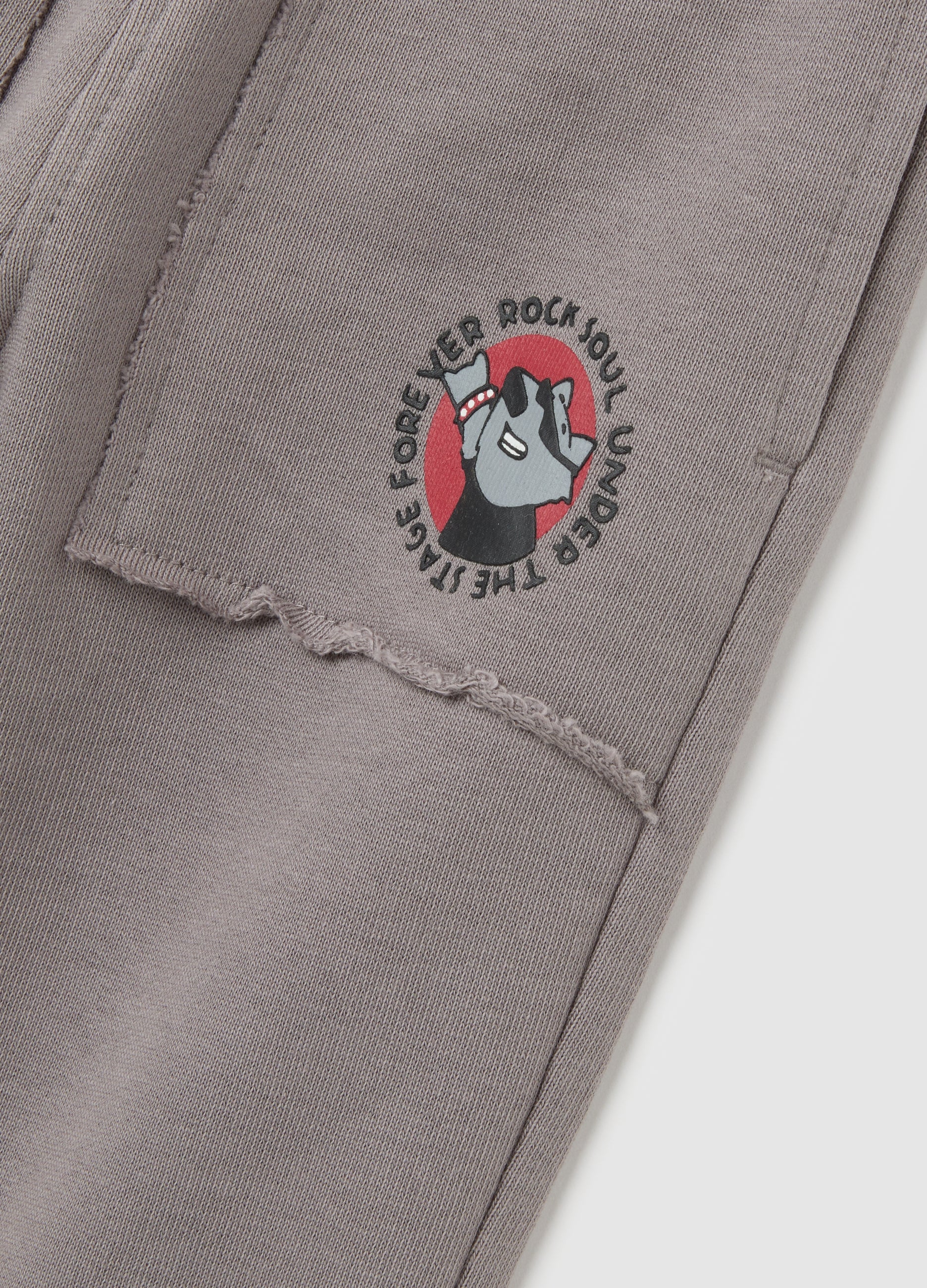 OVS Children'S Jogger In Pure Grey Cotton