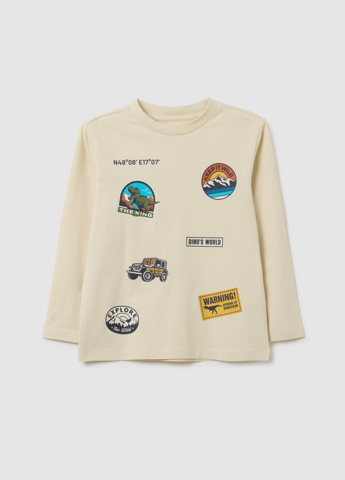 OVS Children'S Beige Stretch Cotton Regular Fit Top