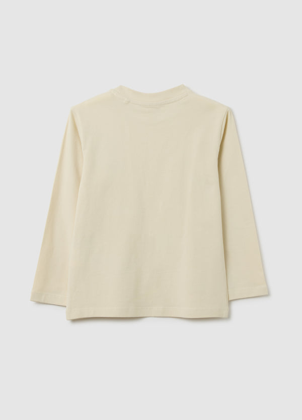 OVS Children'S Beige Stretch Cotton Regular Fit Top