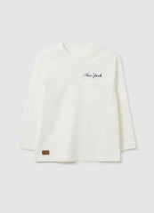 OVS Children'S T-Shirt In Pure White Cotton Regular Fit