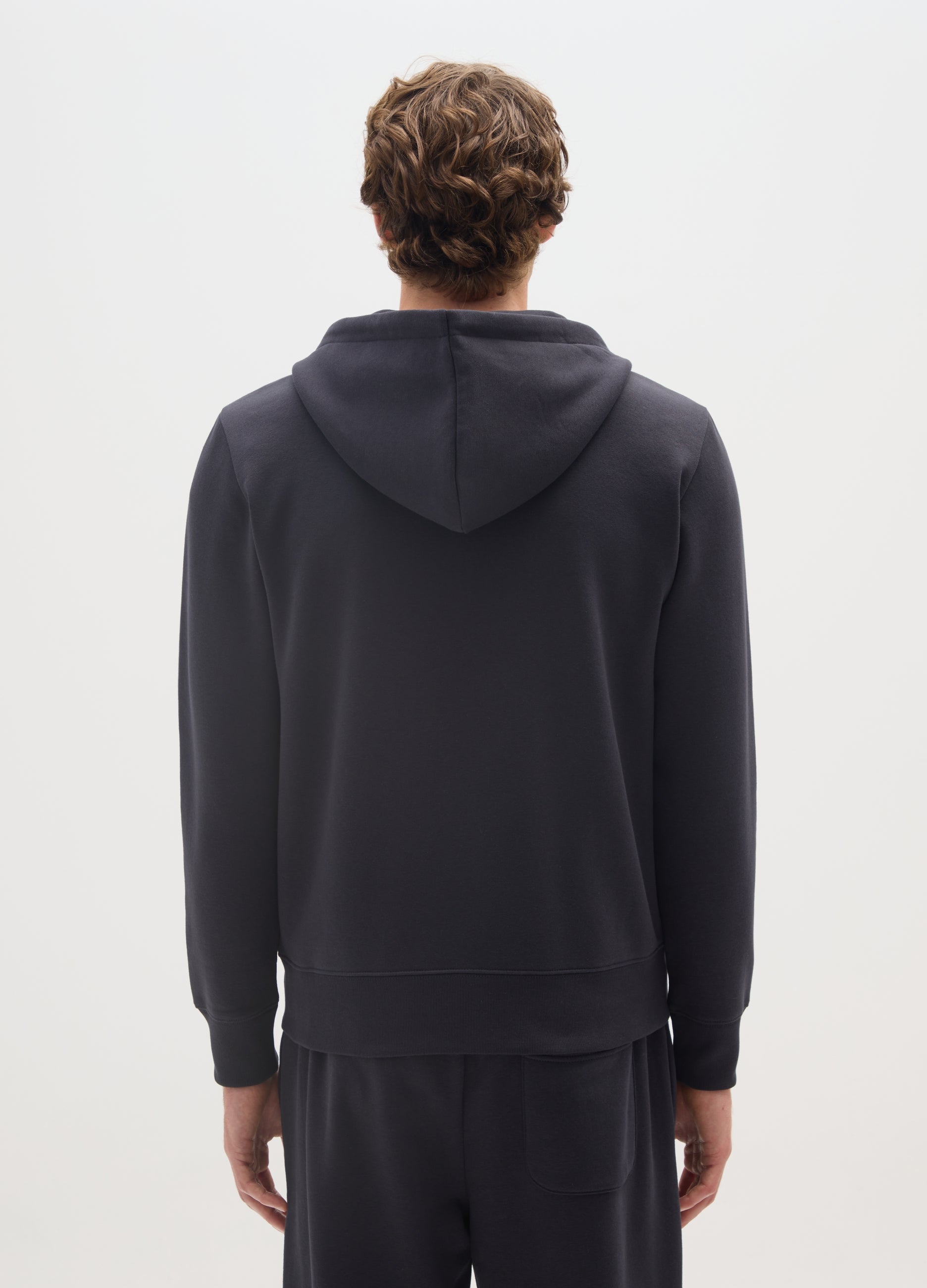 OVS Regular Fit Blue Cotton Blend Sweatshirt With Zip