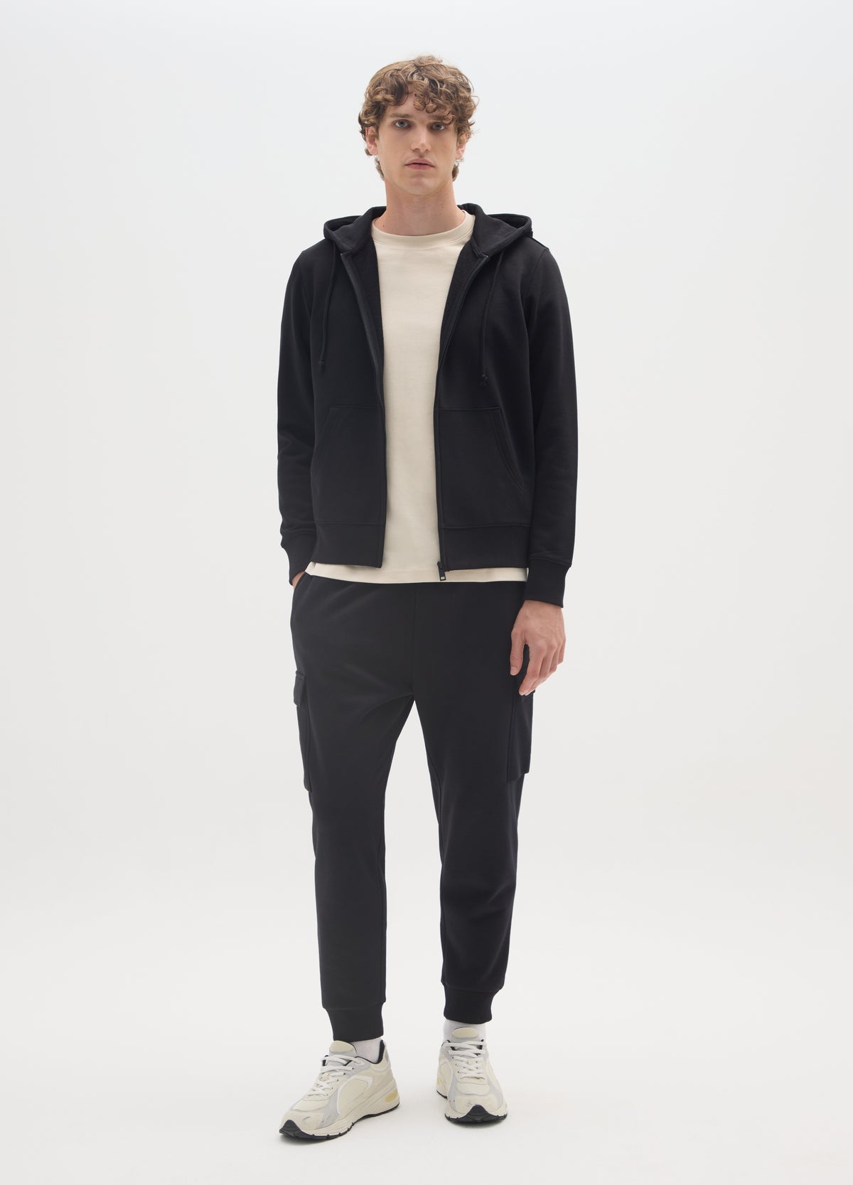 OVS Regular Fit Black Cotton Blend Jacket With Zip