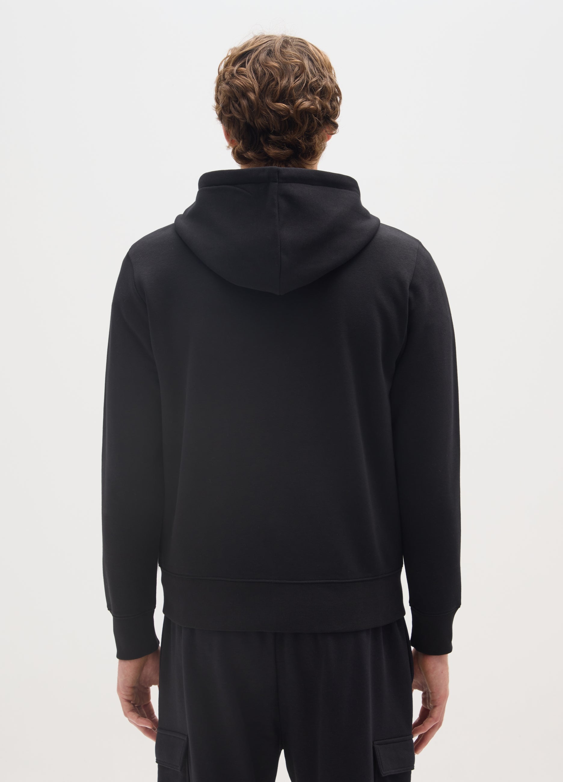 OVS Regular Fit Black Cotton Blend Jacket With Zip