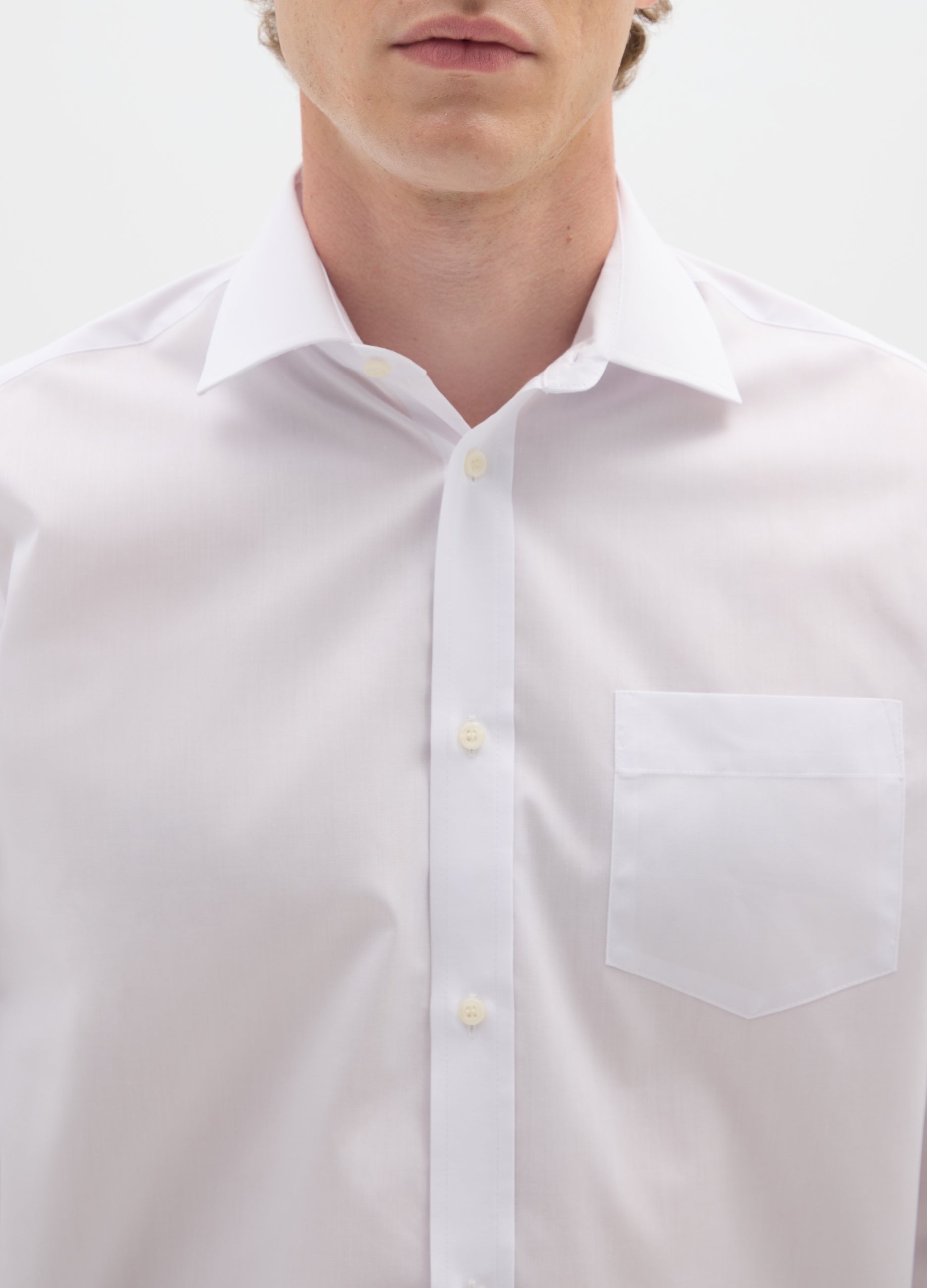 OVS White Regular Fit Easy Iron Shirt