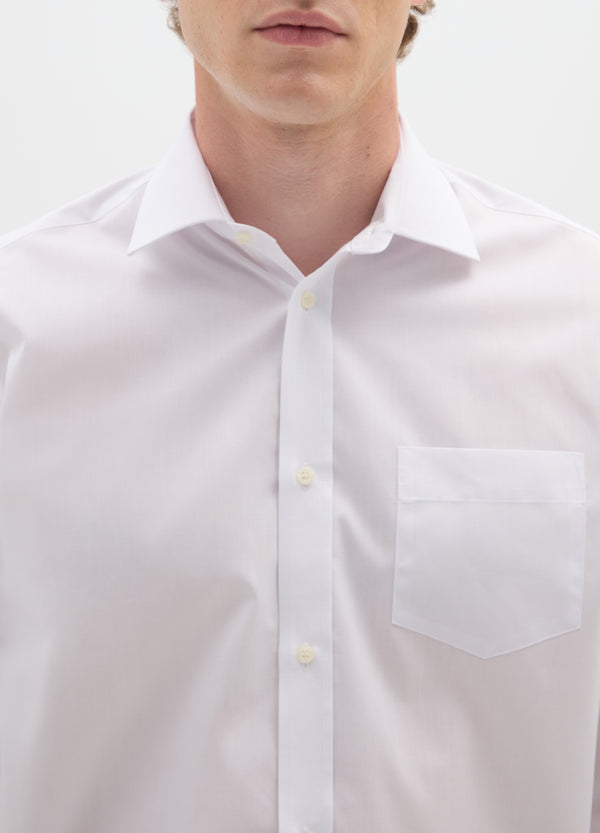 OVS White Regular Fit Easy Iron Shirt