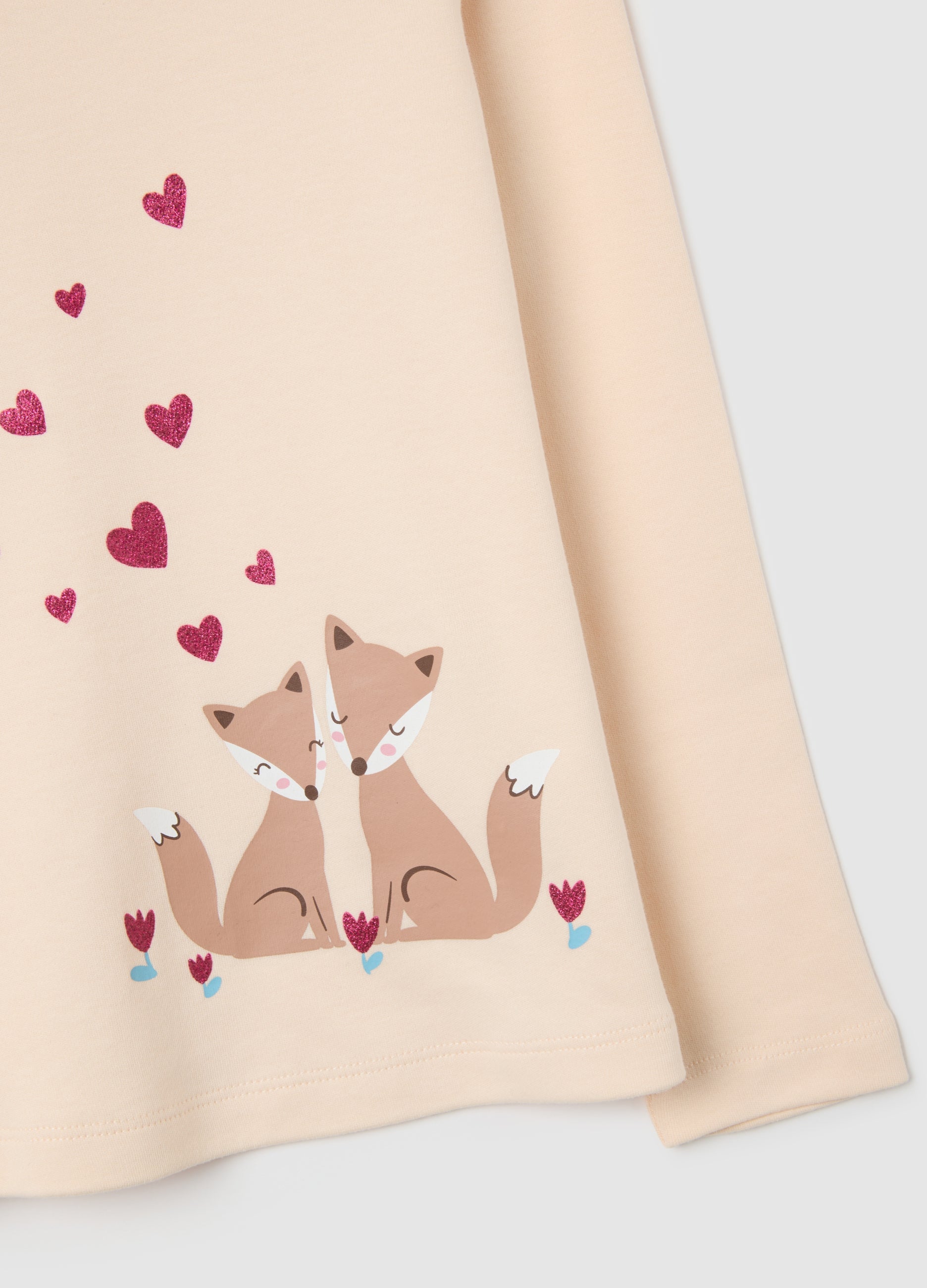 OVS Girl'S Beige Pure Cotton Sweater, Regular Fit