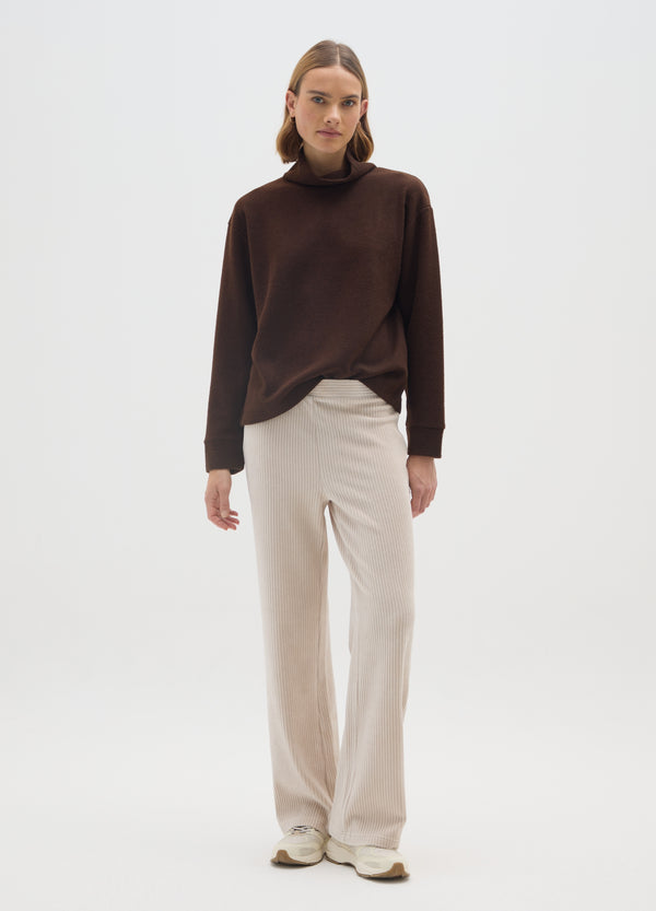 OVS Beige Wide Leg Stretch Cotton Trousers