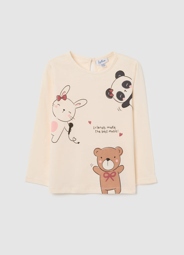 OVS Beige Pure Cotton Regular Fit Girl’S T-Shirt