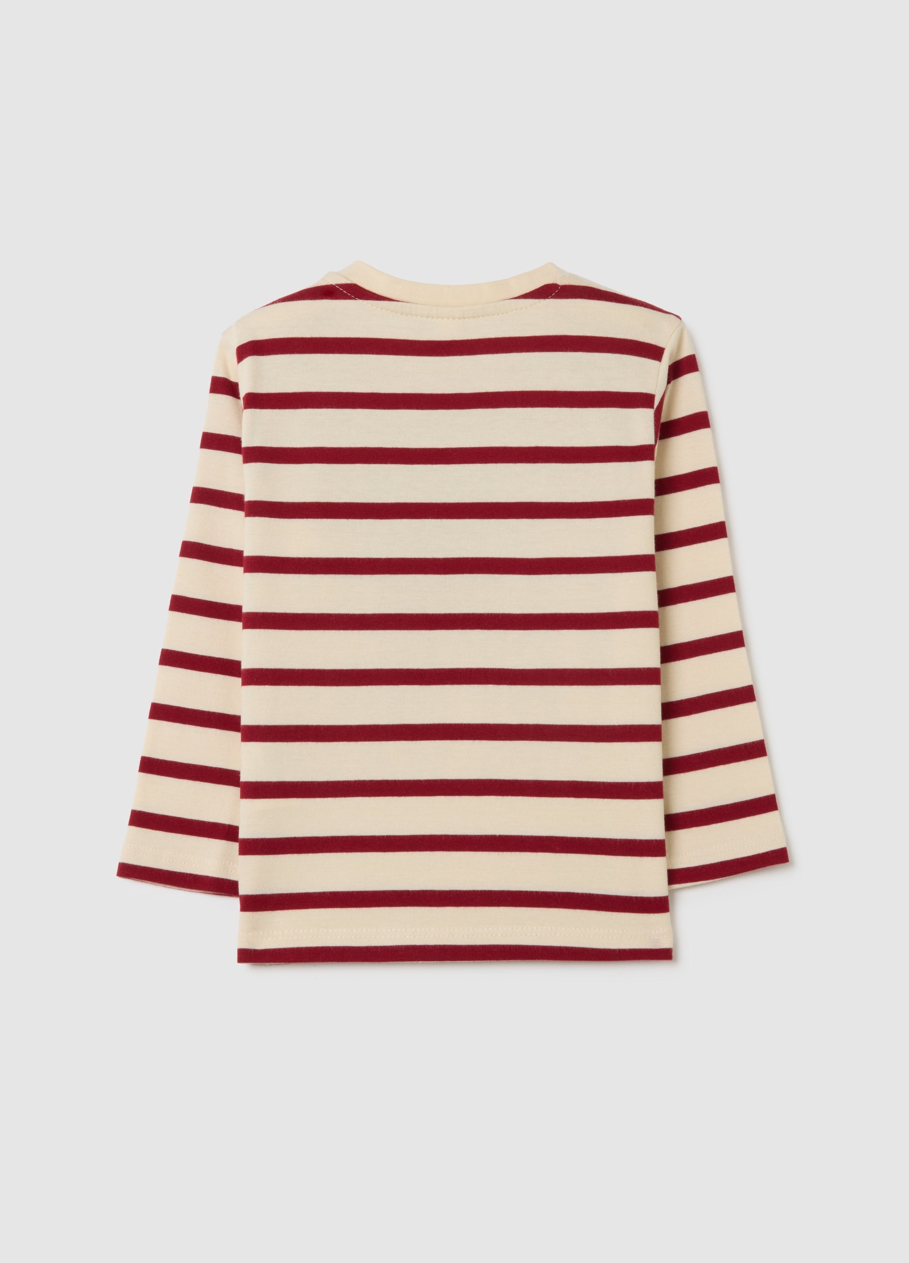 OVS Children'S Pure Cotton Striped T-Shirt With Regular Fit