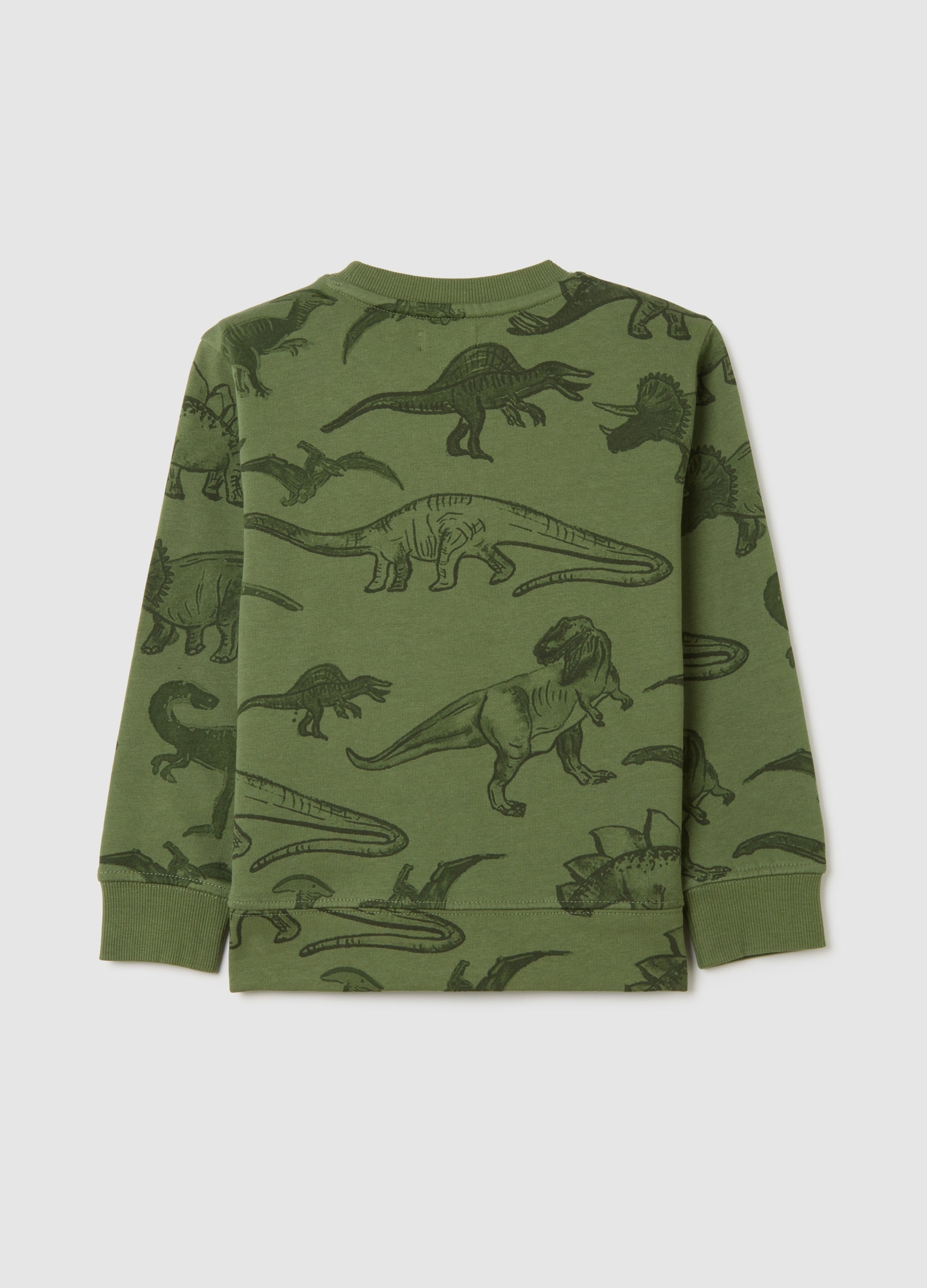 OVS Child'S Oversized Fit Green Pure Cotton Sweatshirt