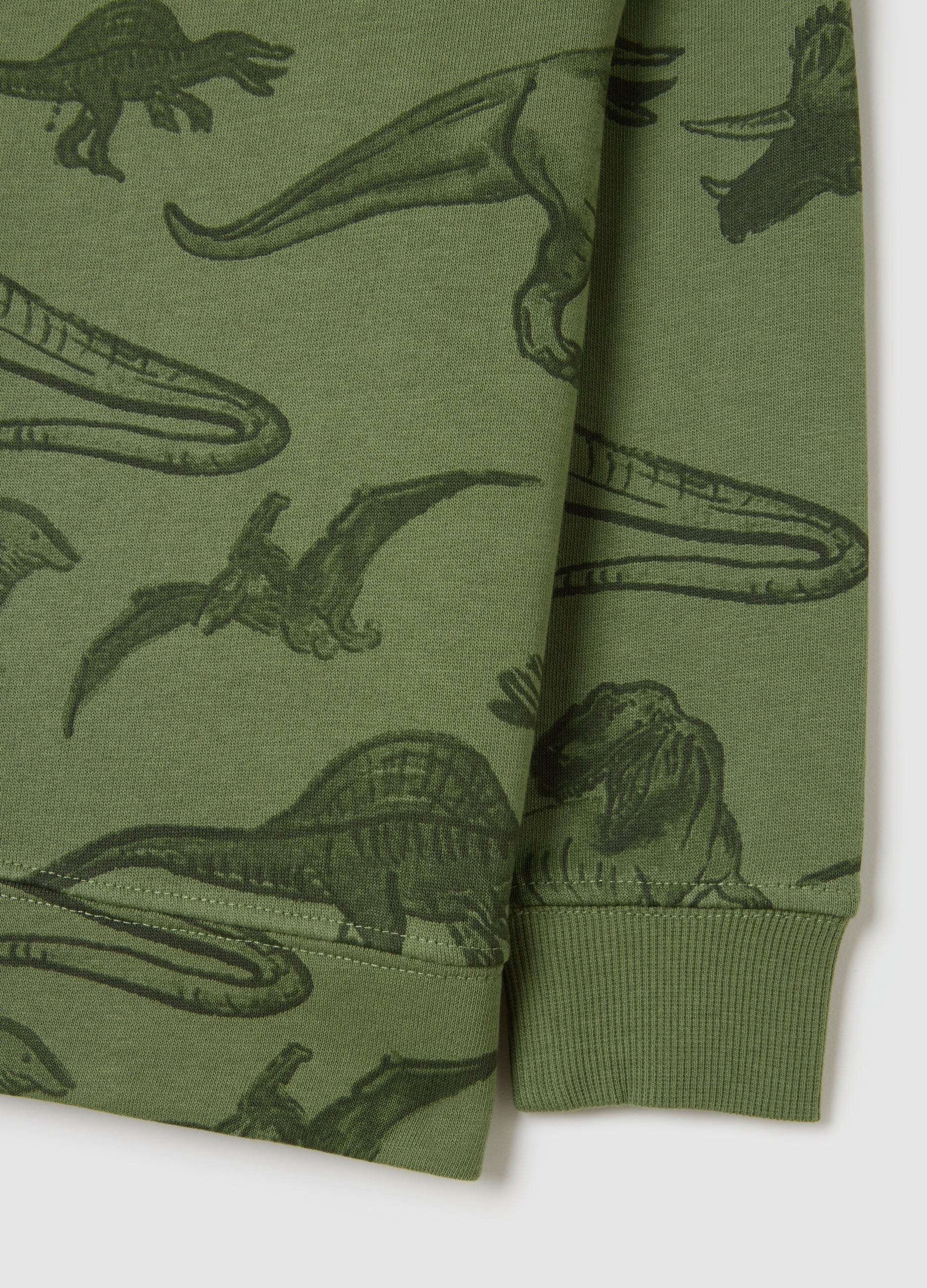 OVS Child'S Oversized Fit Green Pure Cotton Sweatshirt