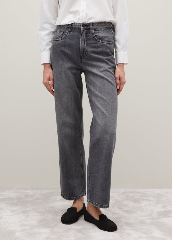 OVS Grey Regular Fit Pure Cotton Denim Trousers