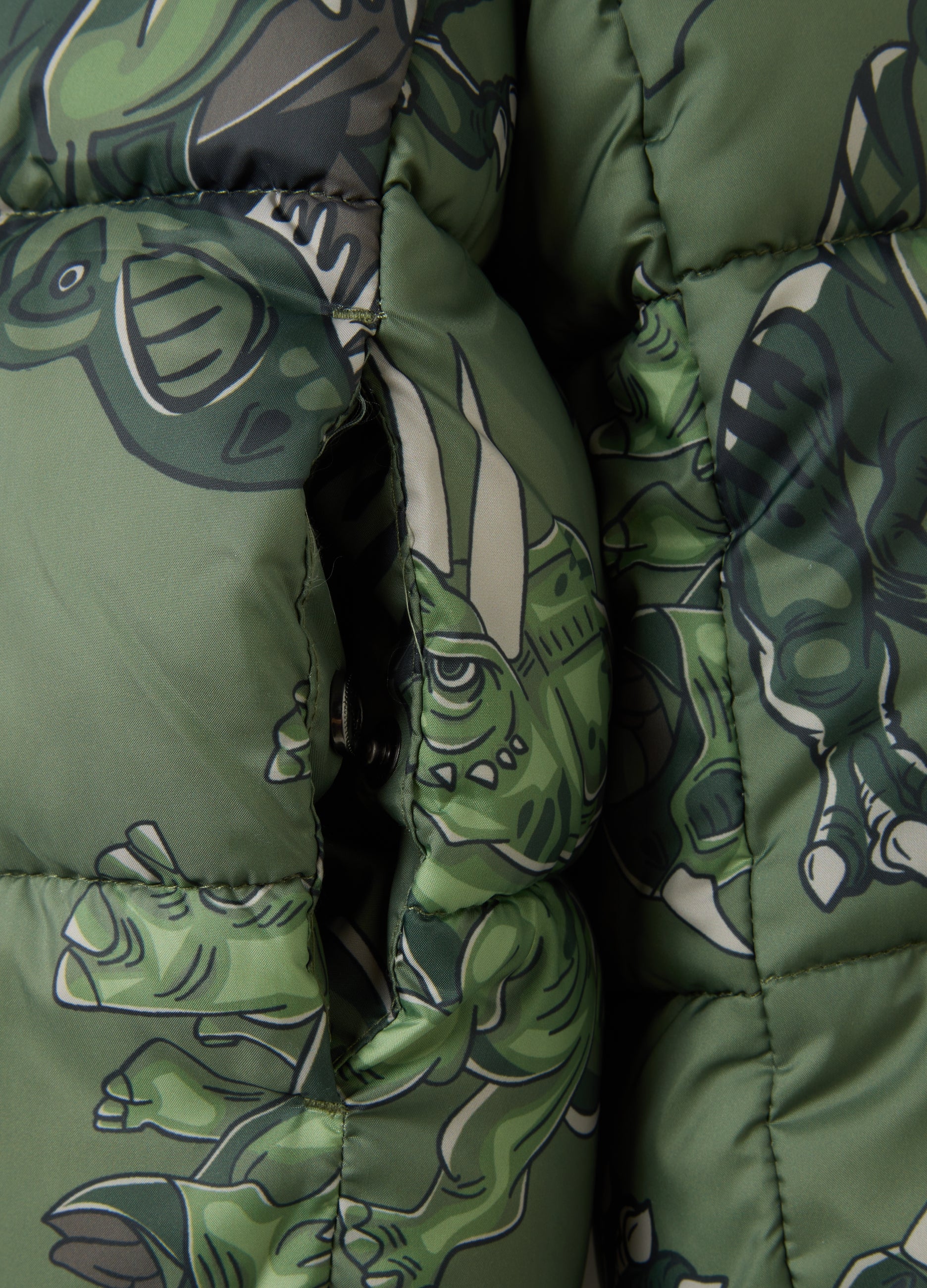 OVS Green Padded Kids Jacket With Hood