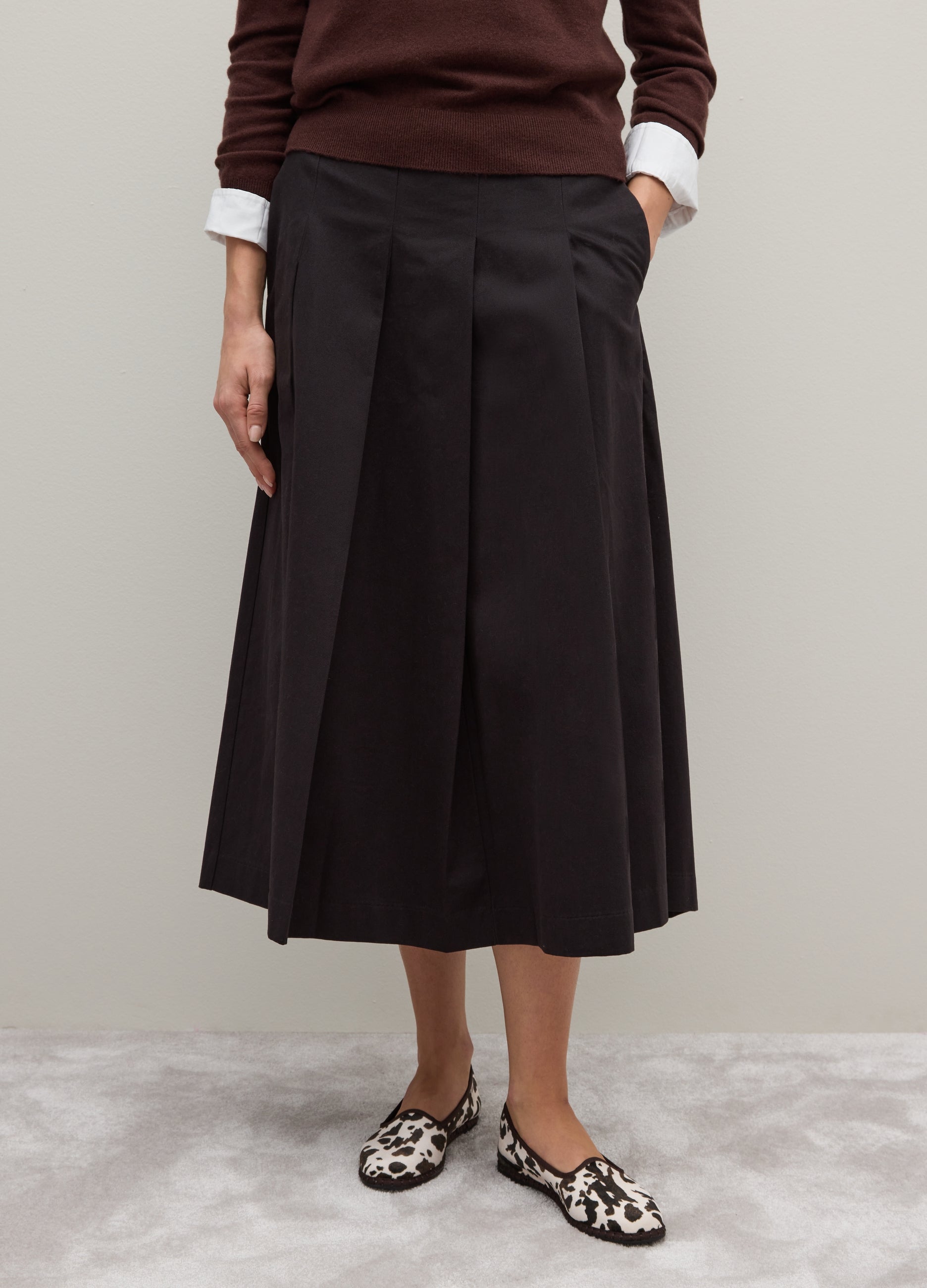 OVS Long Black Pure Cotton Skirt
