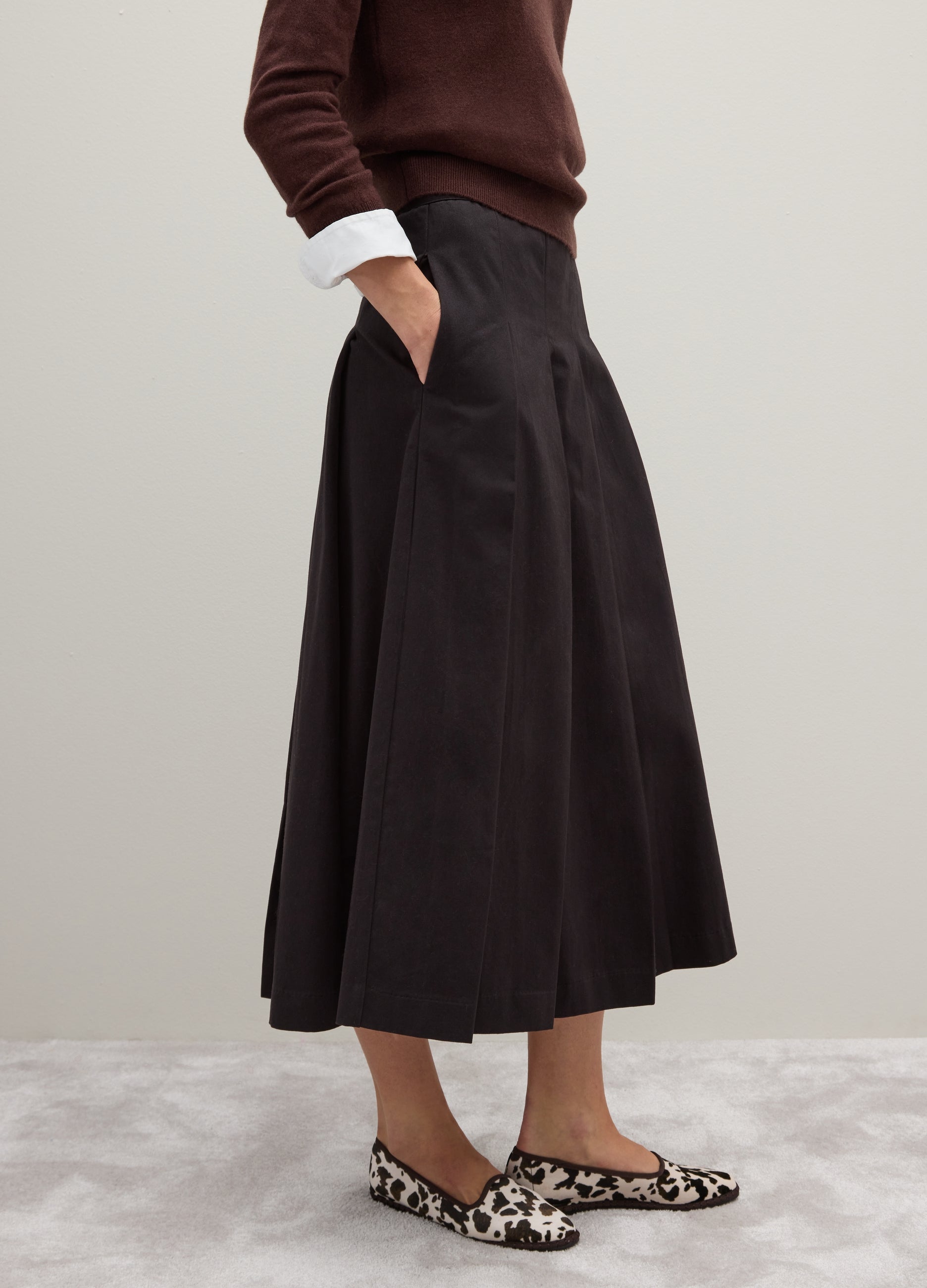 OVS Long Black Pure Cotton Skirt