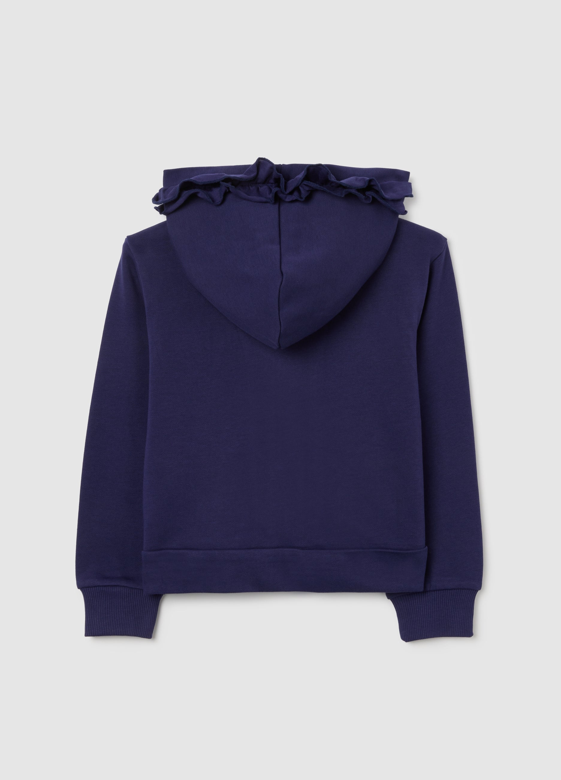 OVS Girls' Regular Fit Purple Cotton Blend Sweatshirt With Frozen Print