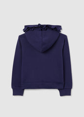 OVS Girls' Regular Fit Purple Cotton Blend Sweatshirt With Frozen Print