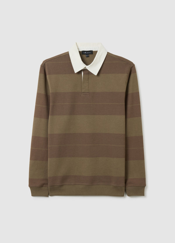 OVS Brown Pure Cotton Regular Fit Polo
