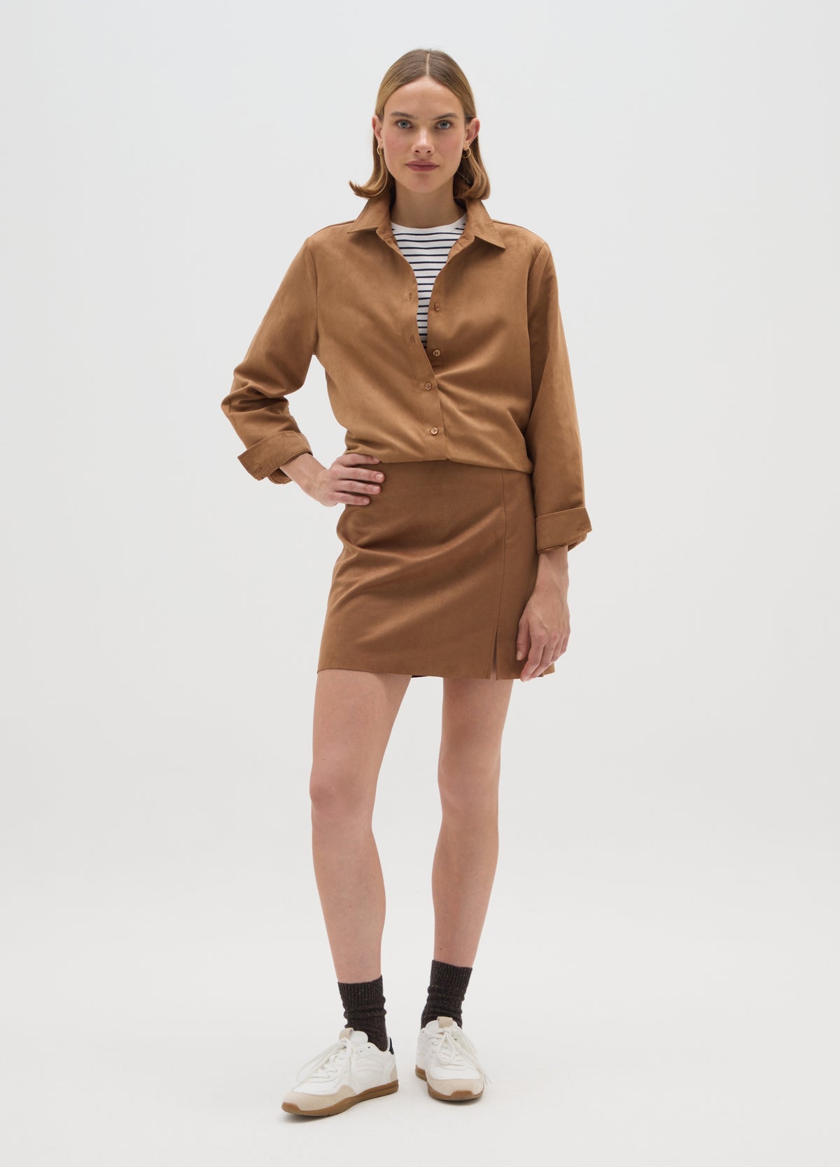 OVS Brown Mini Skirt