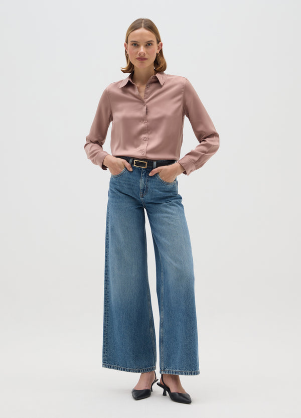 OVS Pink Satin Shirt Regular Fit