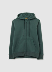 OVS Green Cotton-Blend Zip-Up Hoodie, Regular Fit