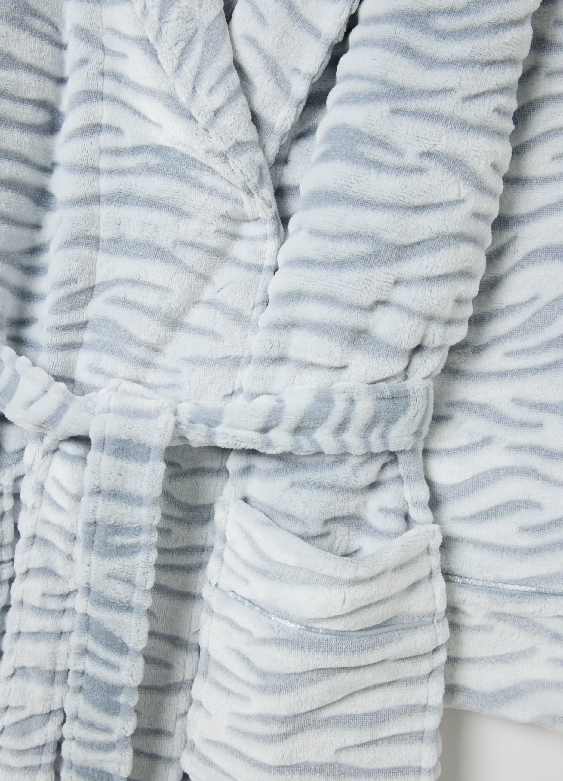 OVS Multicolour Dressing Gown With Belt And Pockets