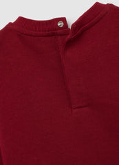 OVS Children'S Oversized Pure Cotton Red Sweatshirt With Print And Crew Neck
